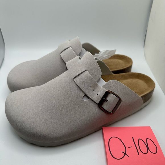 CUSHIONAIRE Women's Cork Footbed Clog 9 WIDE IVORY - Picture 3 of 7